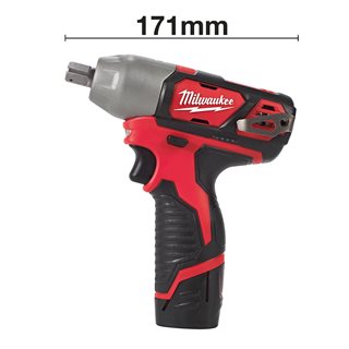 Milwaukee M12 BIW12-0 Akku-Schlagschrauber 1/2"Vierkant mit Sicherungspin